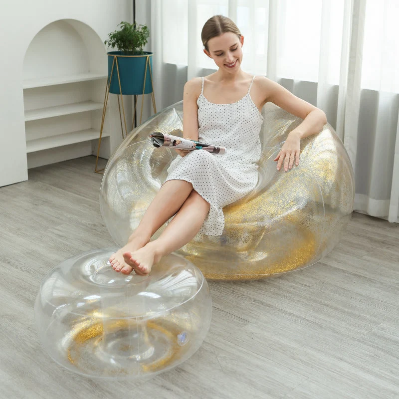 Dame Inflatable Bean Bag med Glitrende Design Luvikno