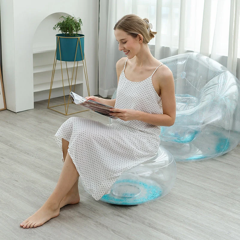 Dame Inflatable Bean Bag med Glitrende Design Luvikno