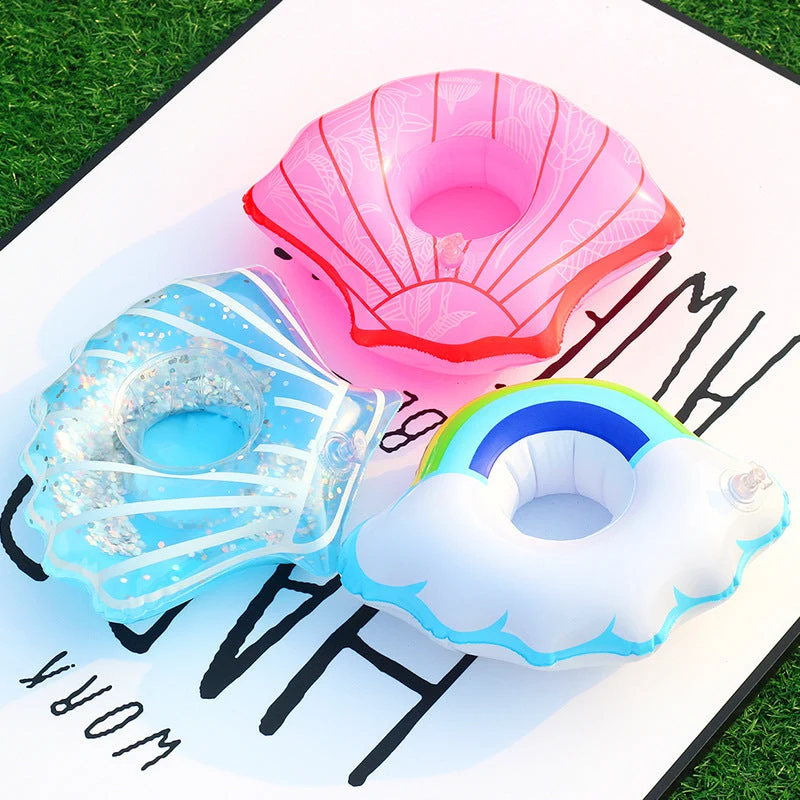 Dame Inflatable Pool Ring med Blomster Mønster Luvikno