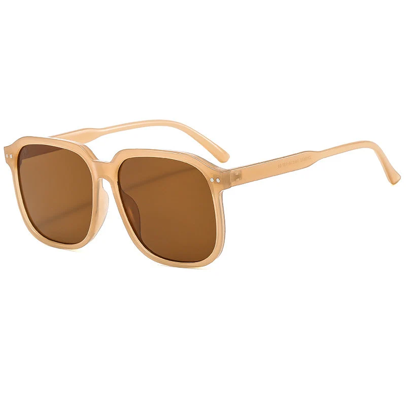 Dame firkantet solbrille med moderne plastisk ramme Luvikno