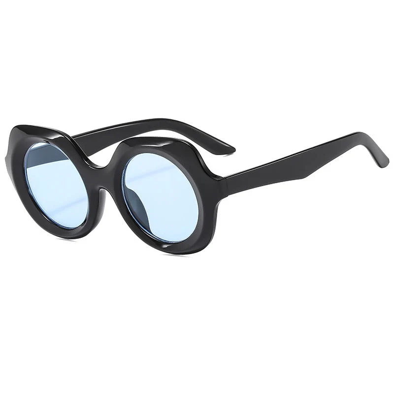 Dame oversized solbriller med stilige, buede rammer Luvikno