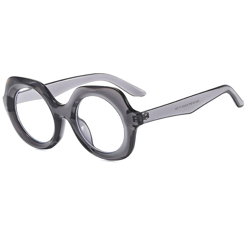 Dame oversized solbriller med stilige, buede rammer Luvikno