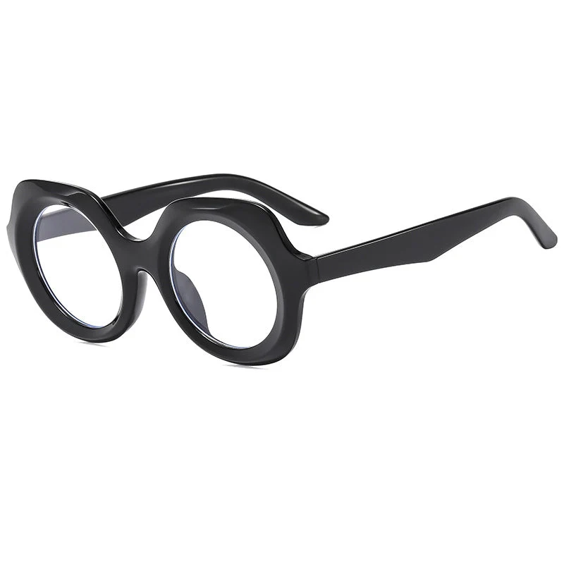 Dame oversized solbriller med stilige, buede rammer Luvikno