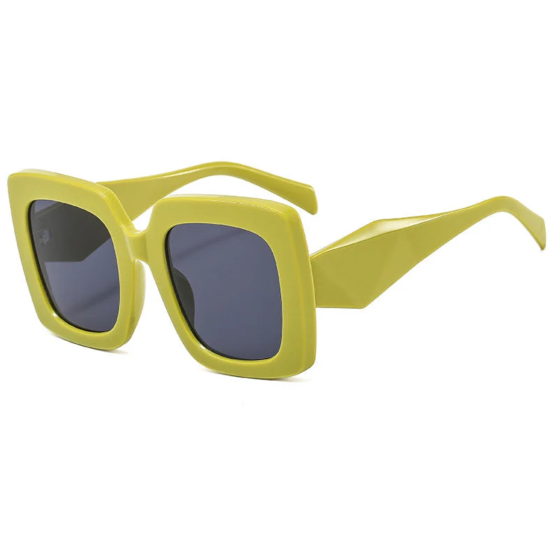 Dame oversized solbriller i markant kvadratisk design Luvikno