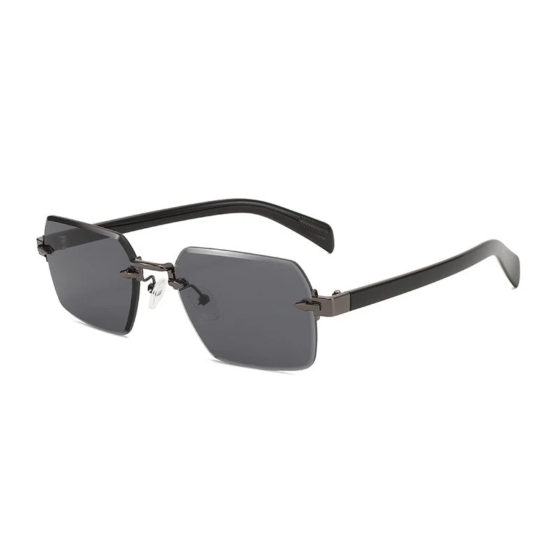 Dame moteriktig solbrille med firkantet ramme og gradientlinser Luvikno