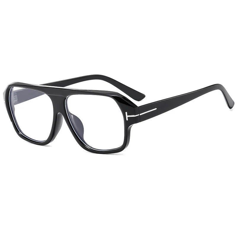 Dame modische solbrille med markant geometri og brune glass Luvikno
