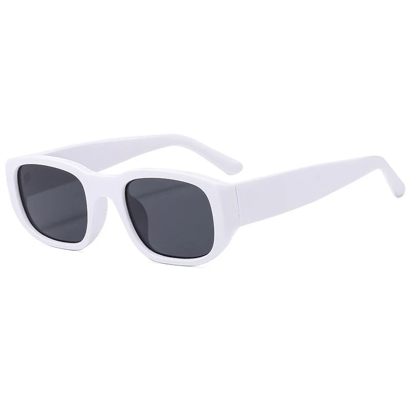 Dame moteriktig solbrille med innovativ, rektangulær ramme Luvikno