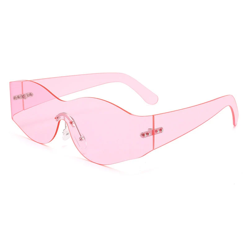Dame modische solbriller i futuristisk look Luvikno