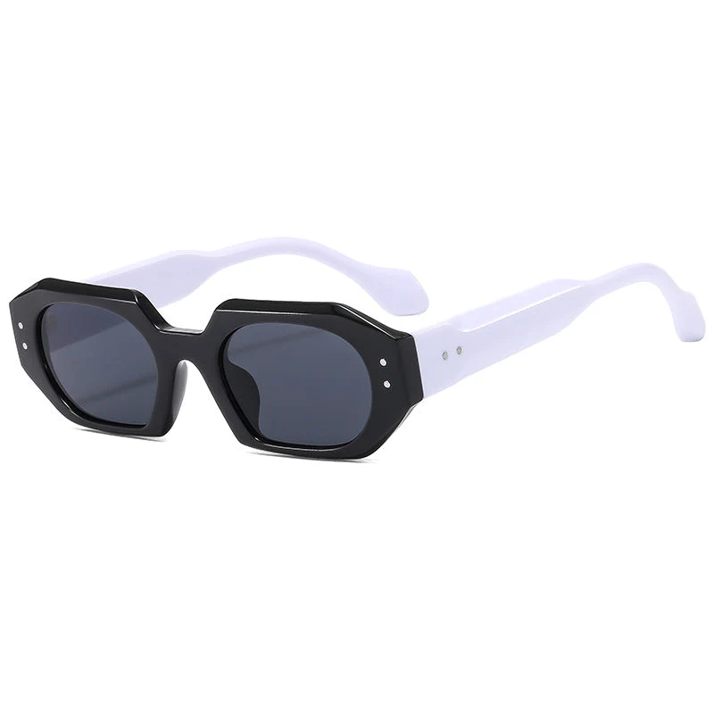 Dame moter solbrille i markant, åtte-sidet design Luvikno