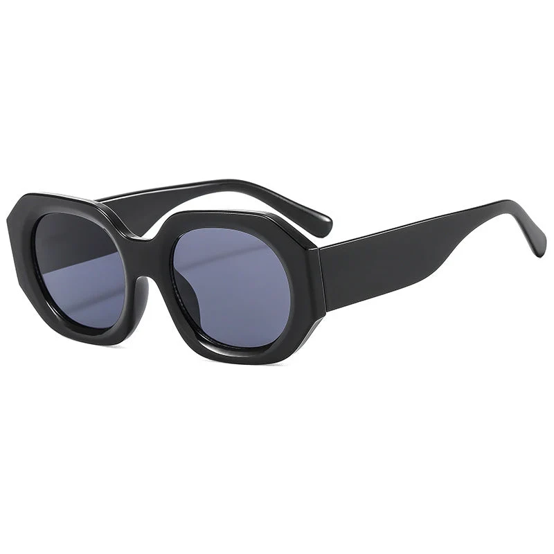 Dame modische solbrille i elegant, åttekantet design Luvikno