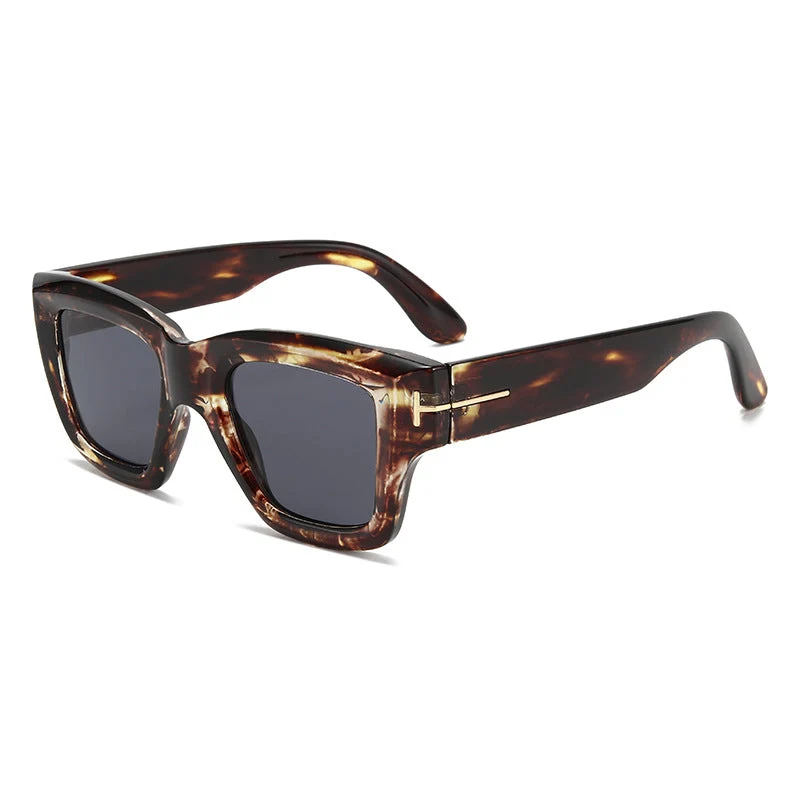 Dame moteriktig firkantet solbrille med UV-beskyttelse og elegant design Luvikno