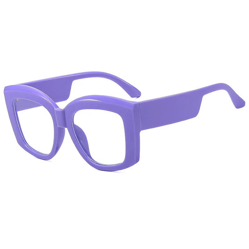 Damen moteriktig brille med bred, firkantet ramme Luvikno