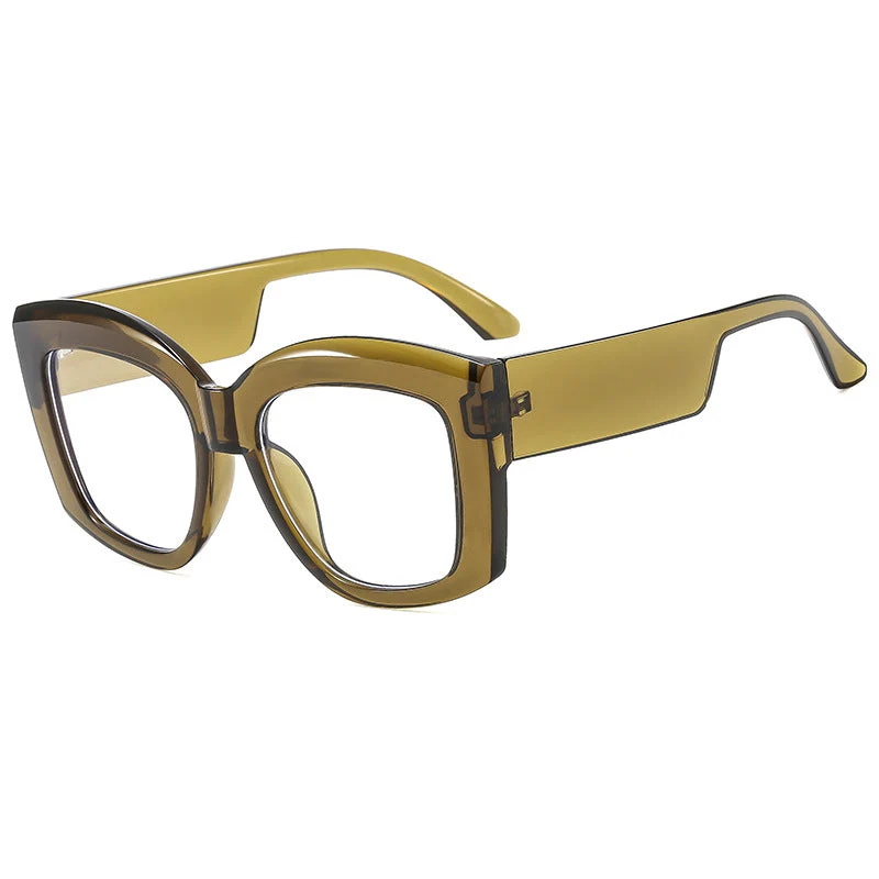 Damen moteriktig brille med bred, firkantet ramme Luvikno