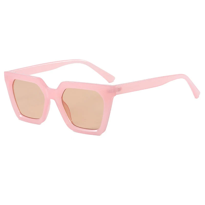 Dame geometrisk solbrille i luksuriøs acetatramme Luvikno