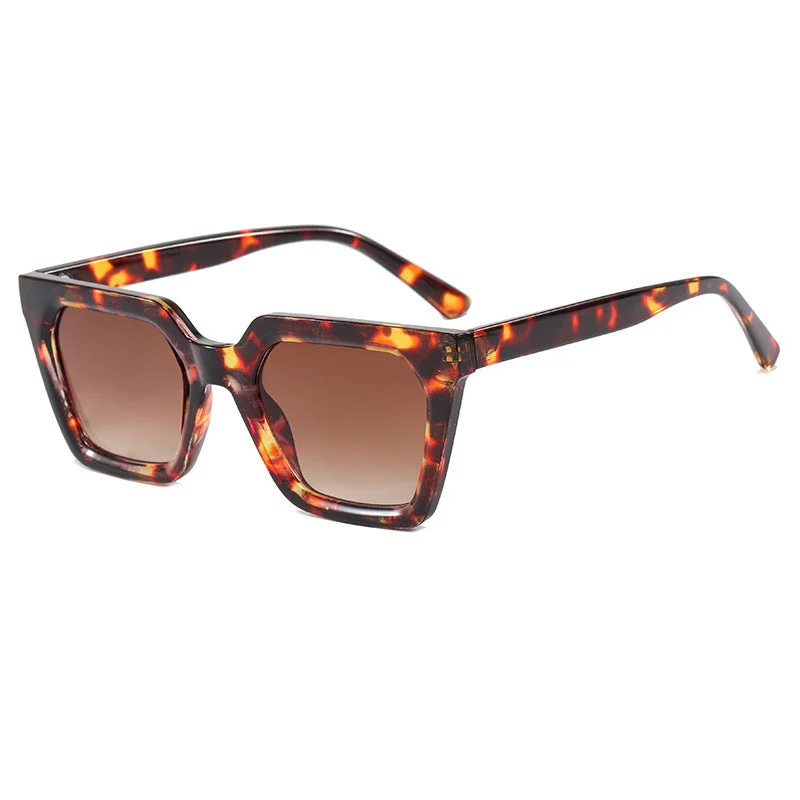 Dame geometrisk solbrille i luksuriøs acetatramme Luvikno