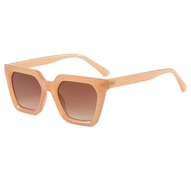 Dame geometrisk solbrille i luksuriøs acetatramme Luvikno