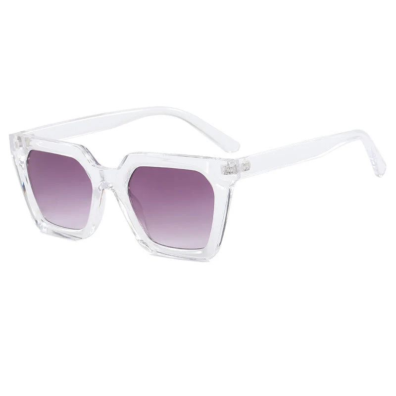 Dame geometrisk solbrille i luksuriøs acetatramme Luvikno