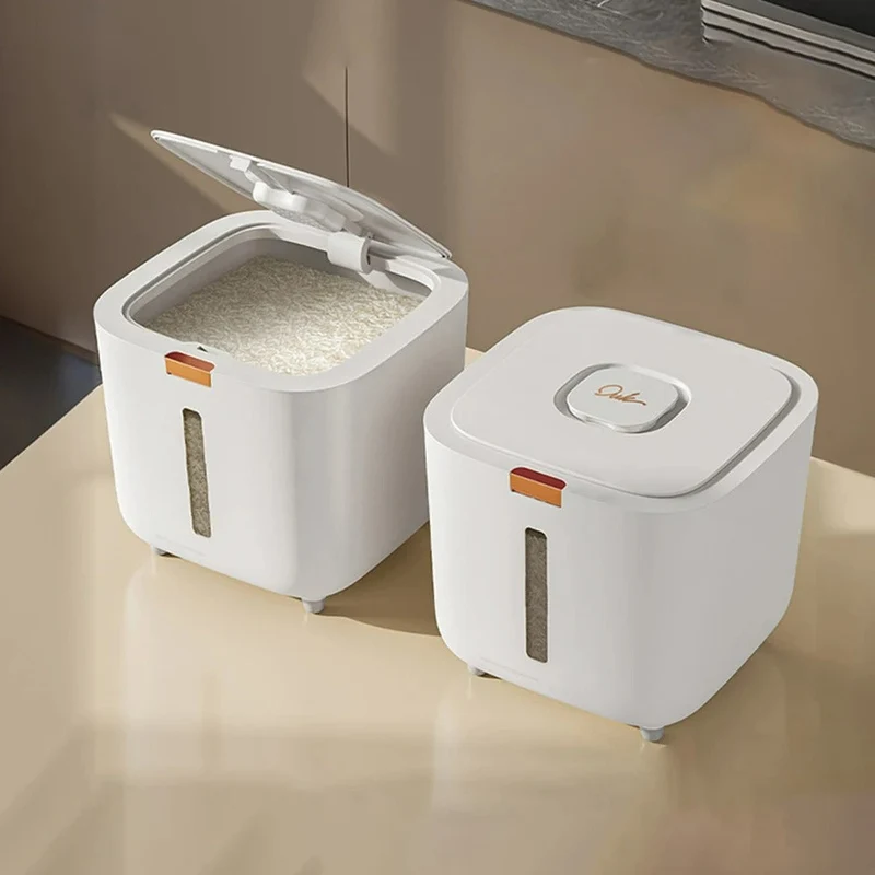 StockClick – Lufttett dispenserboks med målebeger for ris og korn (5 eller 10 kg) | Luvikno