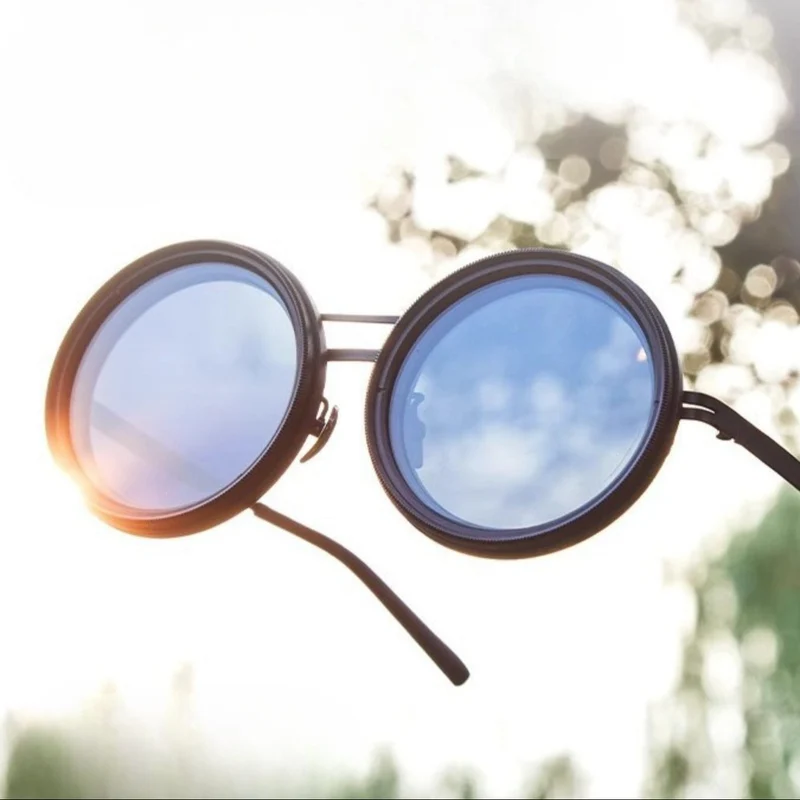 VisionRound polariserte solbriller – Unisex retro design med justerbart lysfilter | Luvikno