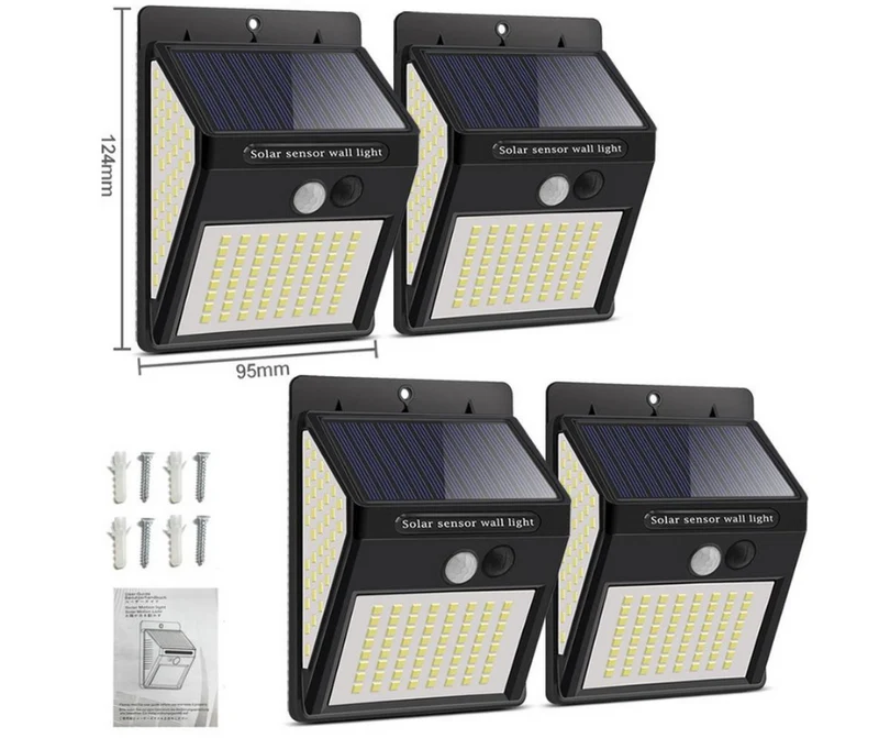 Sterk solarlampe med bevegelsessensor - Sterkt lys uten kabler | Luvikno