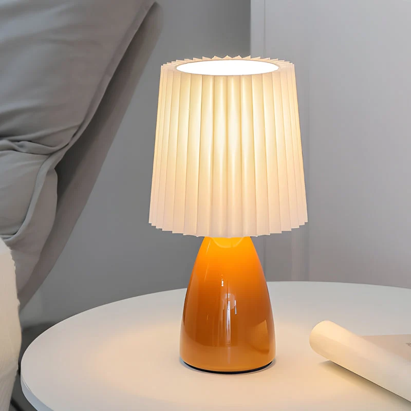 GlasDimm | Elegant USB dimbar bordlampe med glassbase | Luvikno