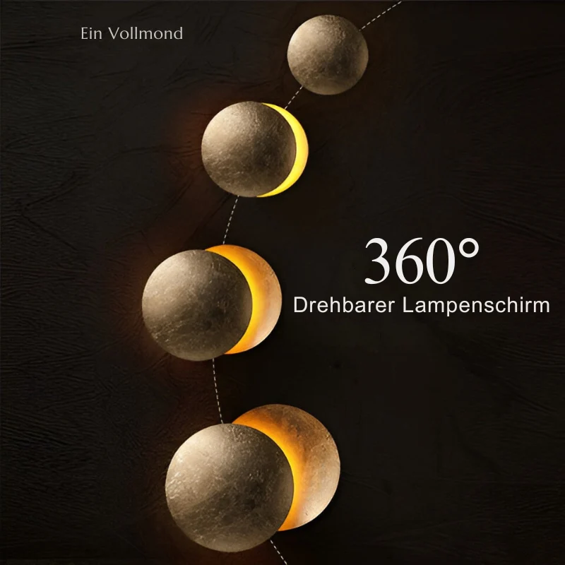 Sonnenstrahl - Elegant LED vegglampe med 360° rotasjonsfunksjon for industriell stil | Luvikno