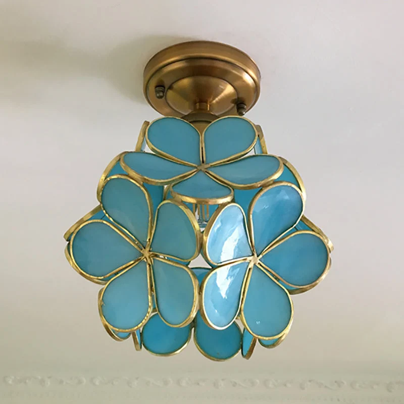 Retro stil PVC taklampe – Blomstermønster for et unikt utseende | Luvikno