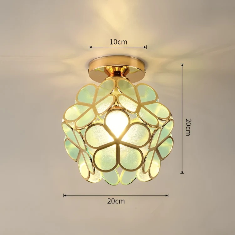 Retro stil PVC taklampe – Blomstermønster for et unikt utseende | Luvikno