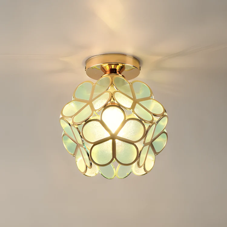 Retro stil PVC taklampe – Blomstermønster for et unikt utseende | Luvikno
