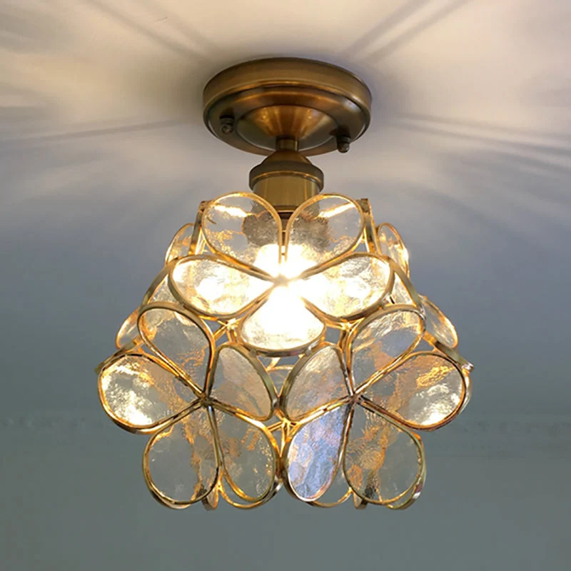 Retro stil PVC taklampe – Blomstermønster for et unikt utseende | Luvikno