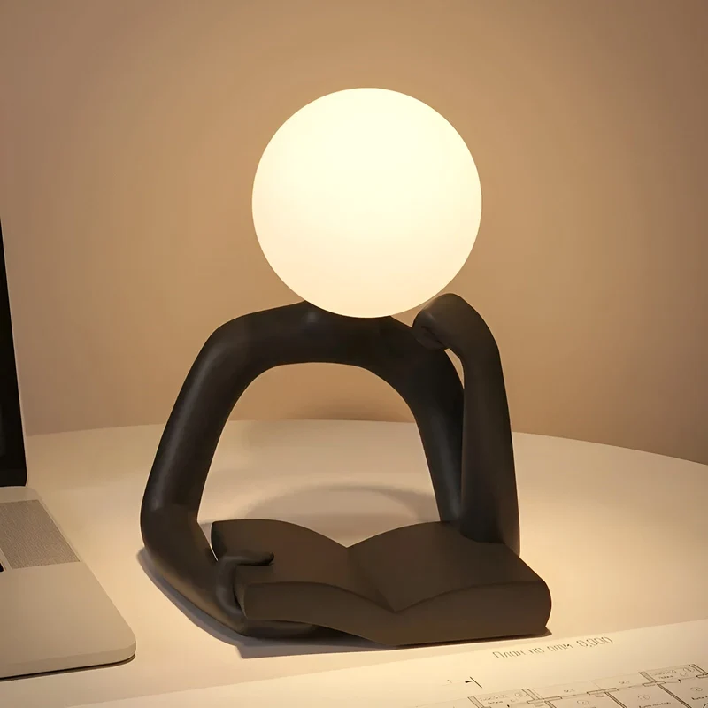 Aura Sculpt Lamp - Moderne Bordlampe med Abstrakt Design | Luvikno