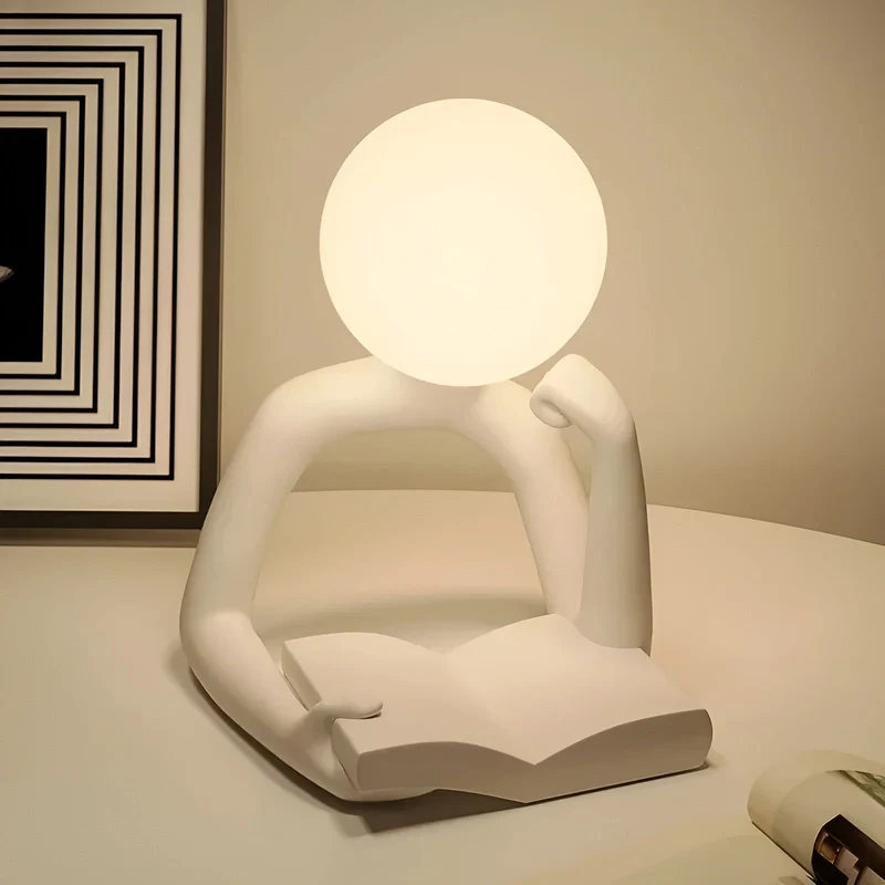 Aura Sculpt Lamp - Moderne Bordlampe med Abstrakt Design | Luvikno