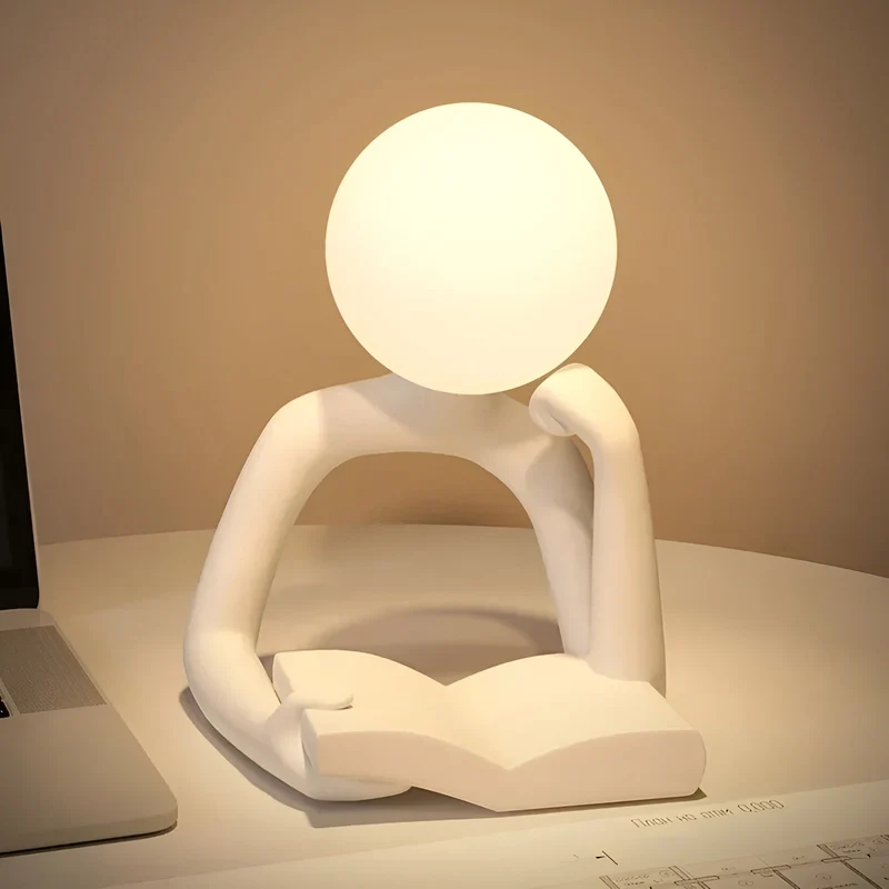 Aura Sculpt Lamp - Moderne Bordlampe med Abstrakt Design | Luvikno