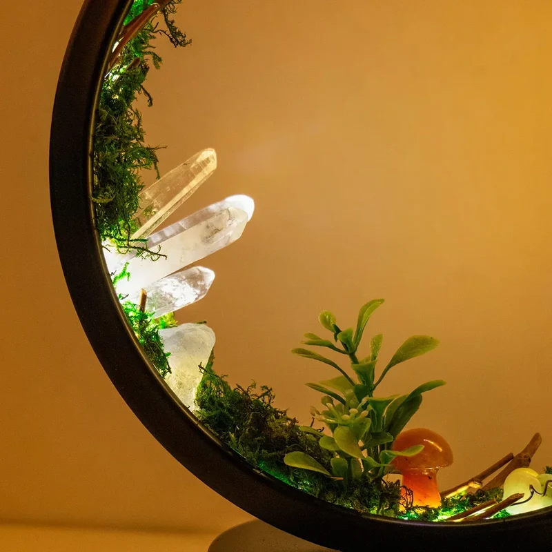 CrystalGlow Luxe Circle Night Lamp | Luvikno