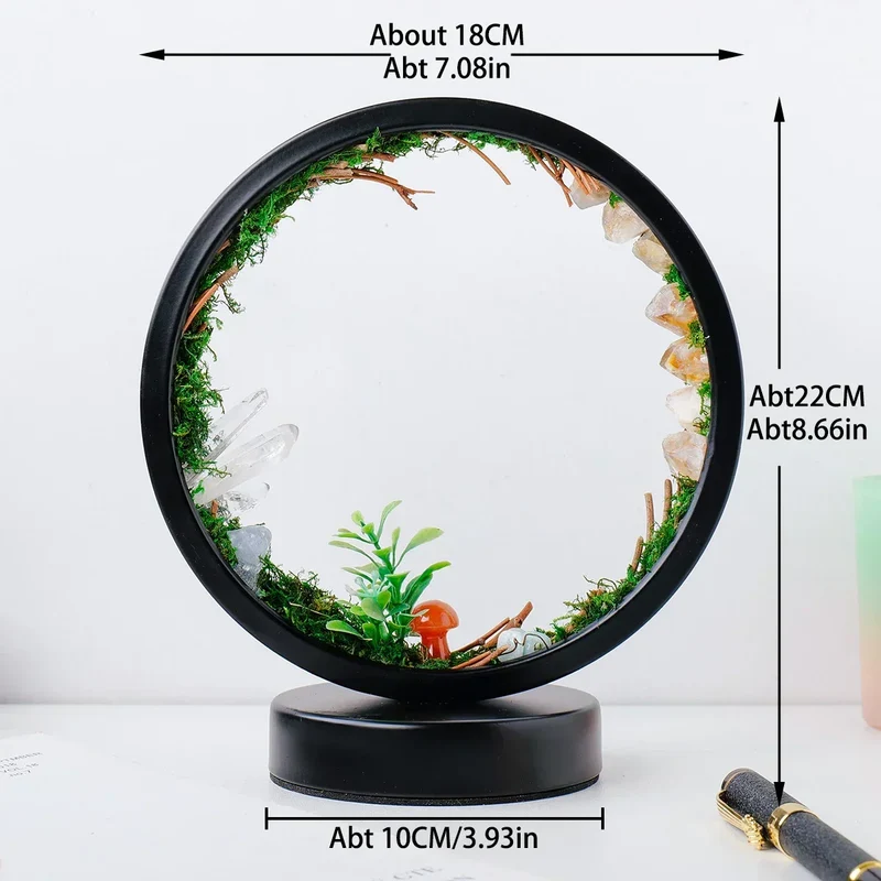 CrystalGlow Luxe Circle Night Lamp | Luvikno