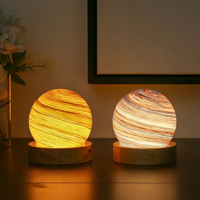 KosmosGlow - 3D Krystallplaneter Nattlampe | Luvikno
