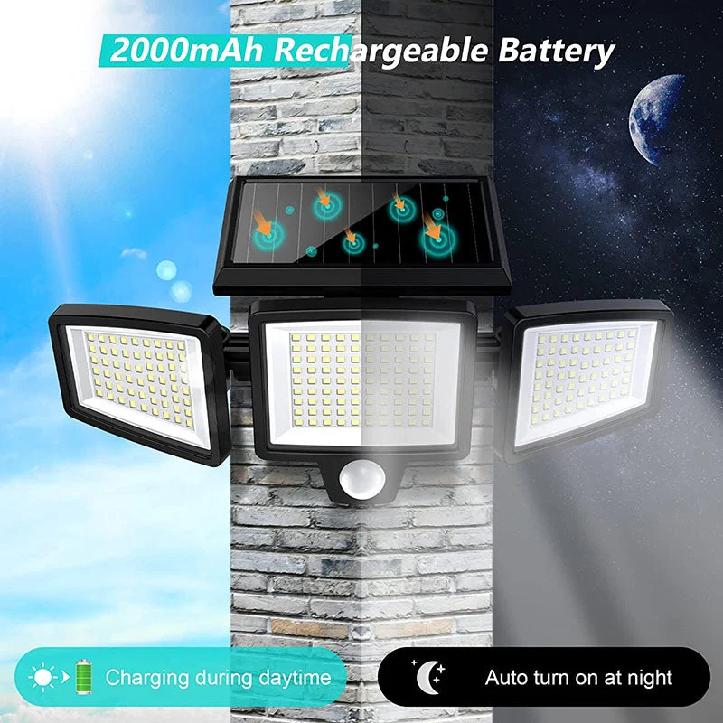 SolarGuard - Super Bright LED Sikkerhetslys med Bevegelsessensor | Luvikno