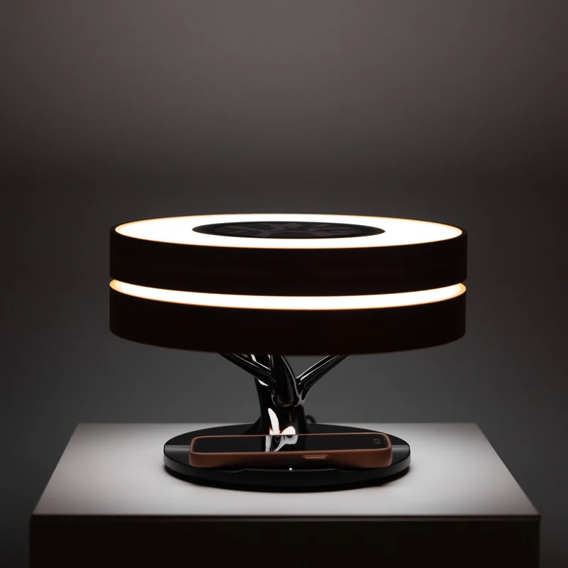 LumeCharge - Minimalistisk LED Bordlampe med Trådløs Lading | Luvikno