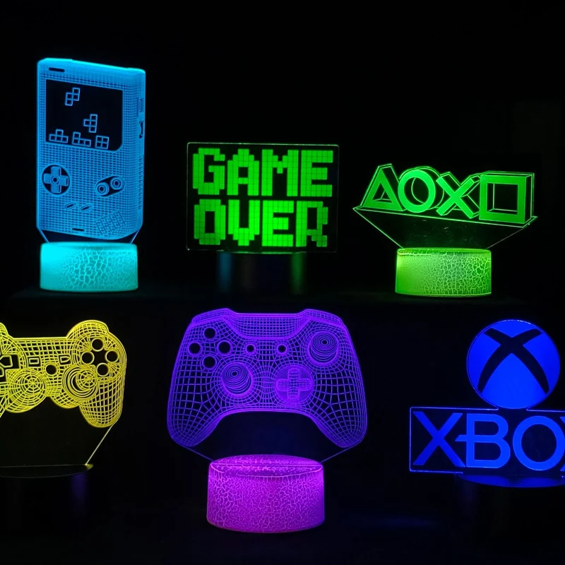 Gamer 3D LED-lamper | Luvikno