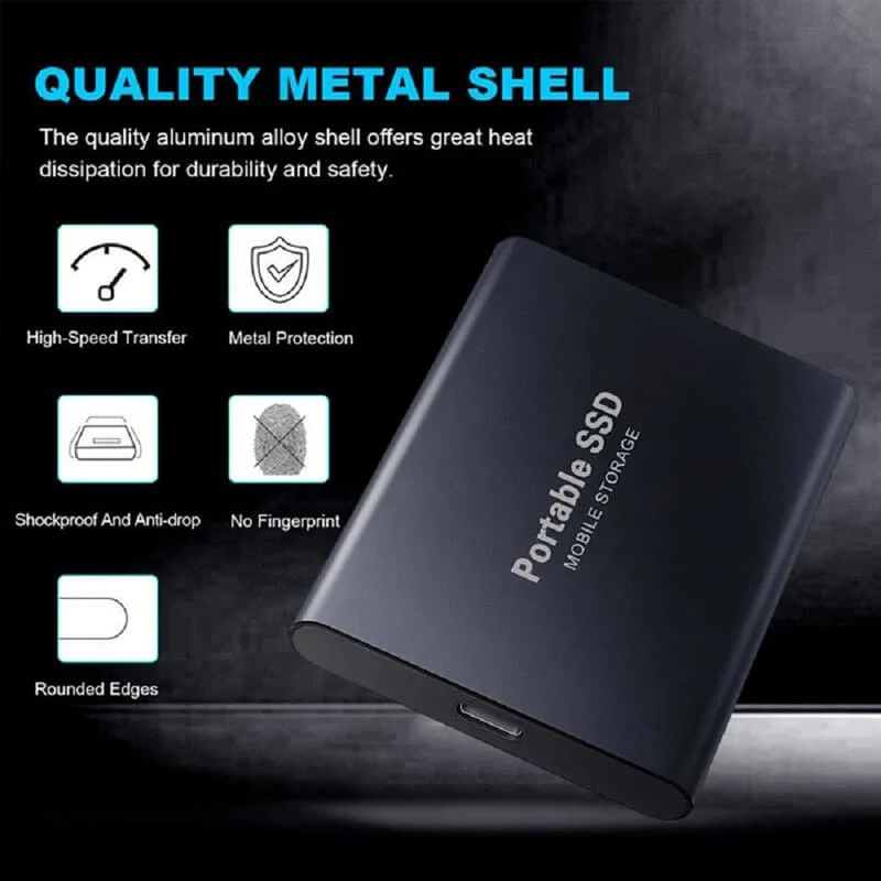 SSD Ekstern Harddisk Harddisk Lagring SSD 1 2 4 8 12 16 32 64 TB Ekstern | Luvikno