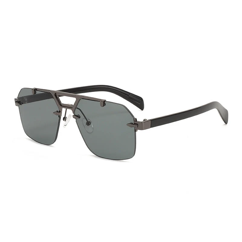 Dame Designer-solbrille med iøynefallende geometrisk form Luvikno