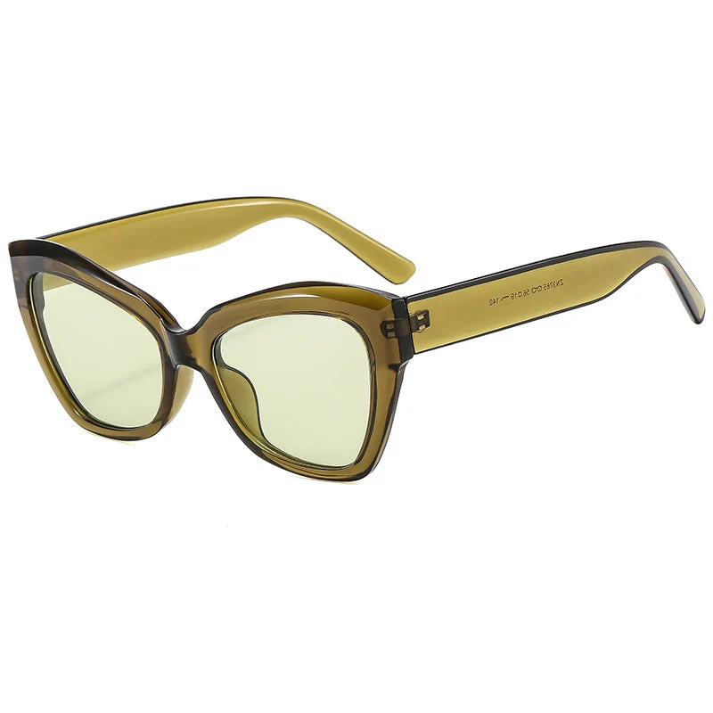 Dame Cat-Eye solbriller med markant ramme og polariserte linser Luvikno