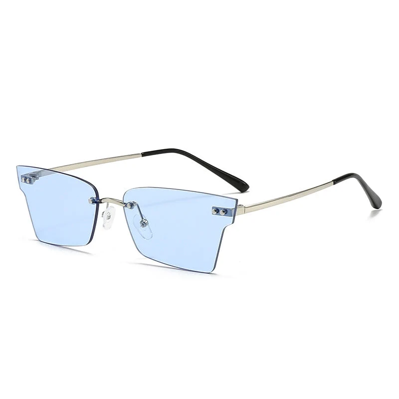 Dame trendy geometrisk solbrille med ultralett ramme Luvikno
