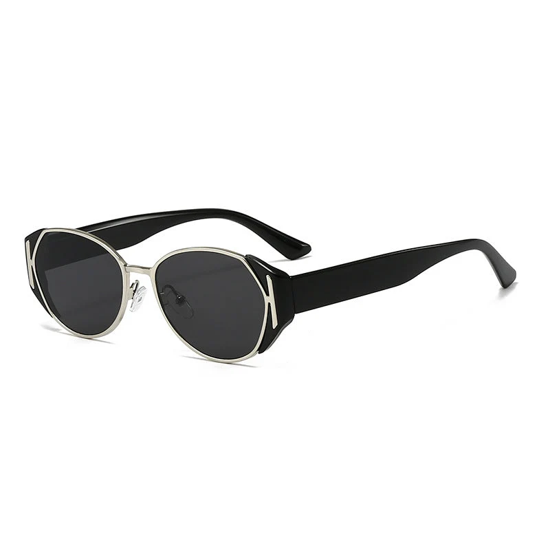 Dame moteriktig solbrille med markant ramme Luvikno