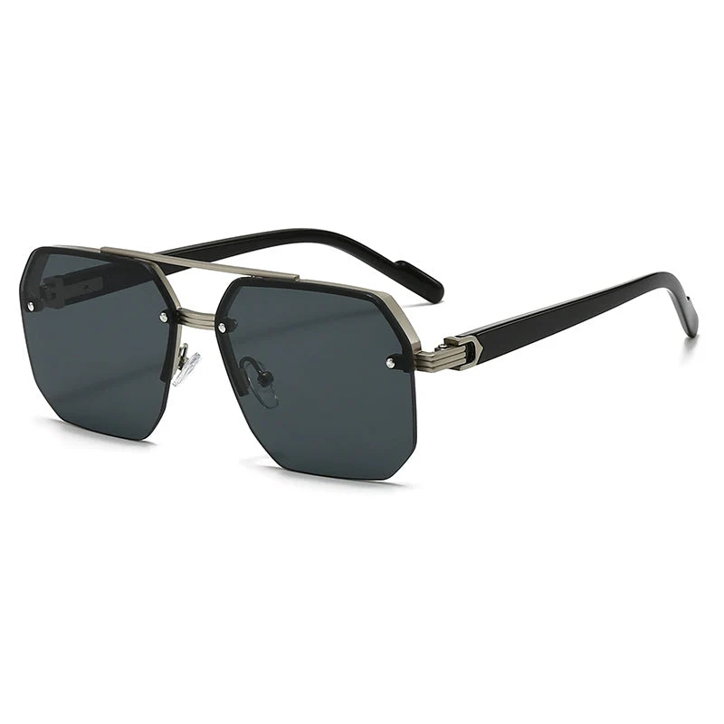 Dame moteriktig solbrille i trendy sekskant-design Luvikno