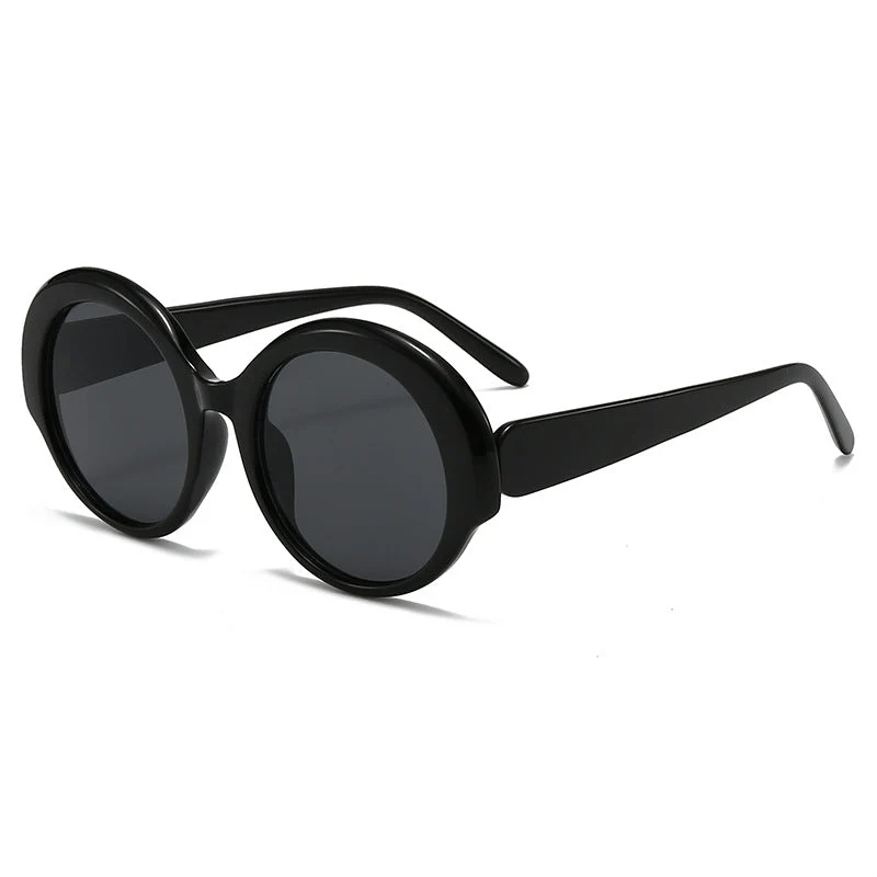 Dame moderne runde designer-solbriller Luvikno