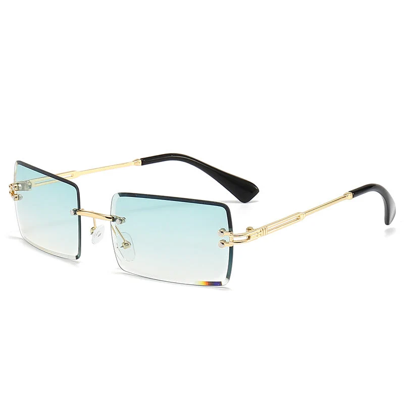 Dame moteriktig rektangulær solbrille med gradientlinser Luvikno