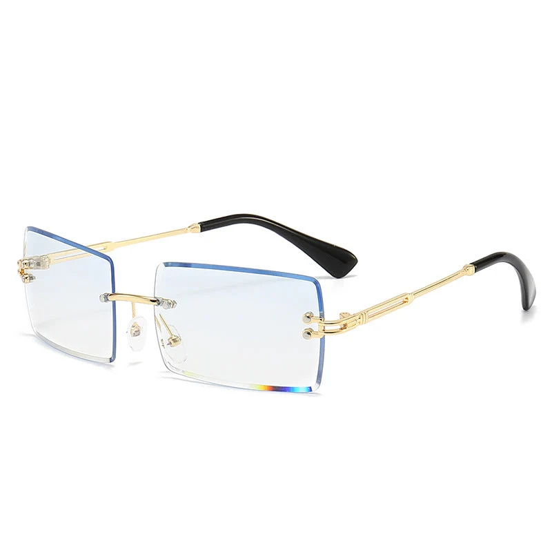 Dame moteriktig rektangulær solbrille med gradientlinser Luvikno
