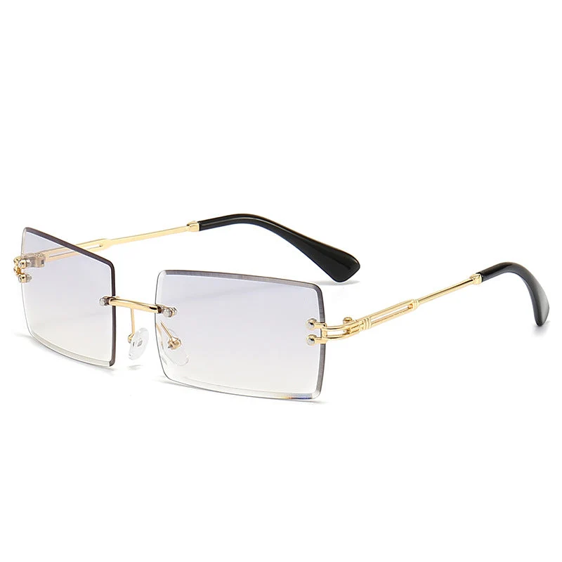Dame moteriktig rektangulær solbrille med gradientlinser Luvikno