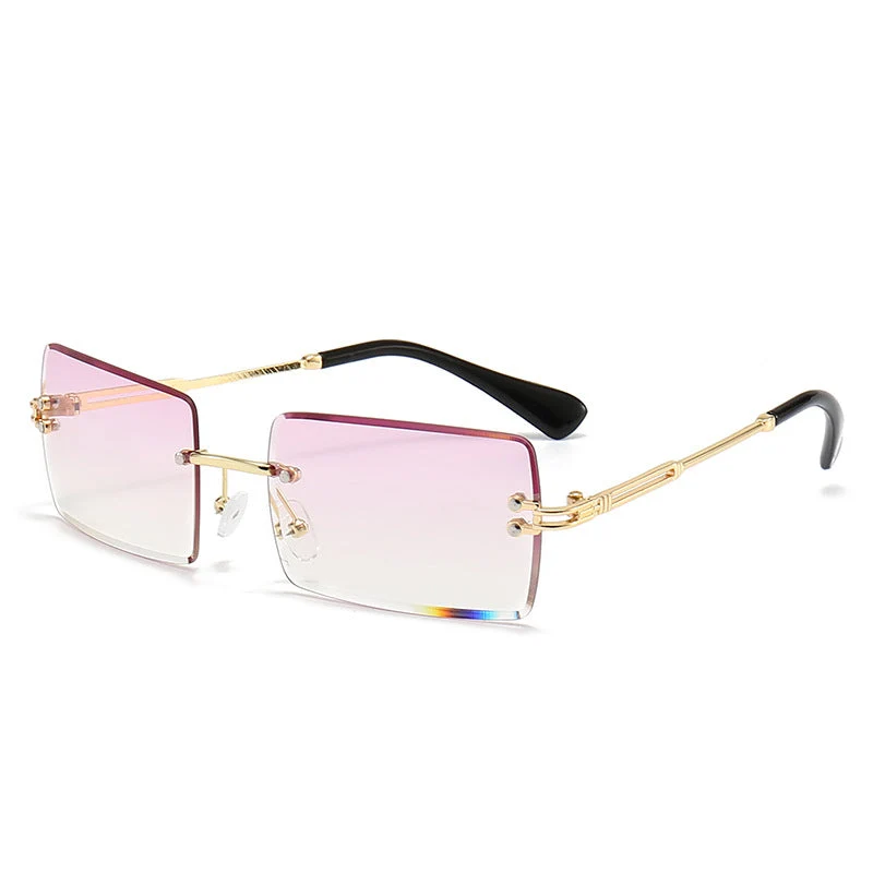 Dame moteriktig rektangulær solbrille med gradientlinser Luvikno
